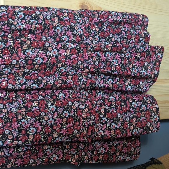 Aqua golden leaf/ floral dress, perfect for a summer wedding/date - Picture 4 of 5